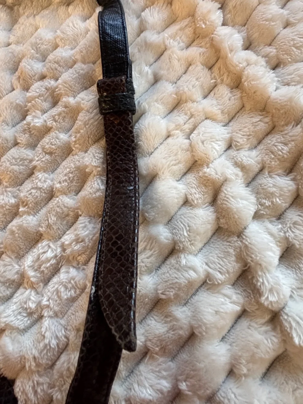 Price Drop** Sharif USA Snake Skin Patchwork Leather bag Black Gold brown